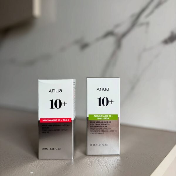 Anua Niacinamide 10% + TXA 4% Serum (30ml) & Anua Azelaic Acid 10 Hyaluron Redness Soothing Serum (30ml)