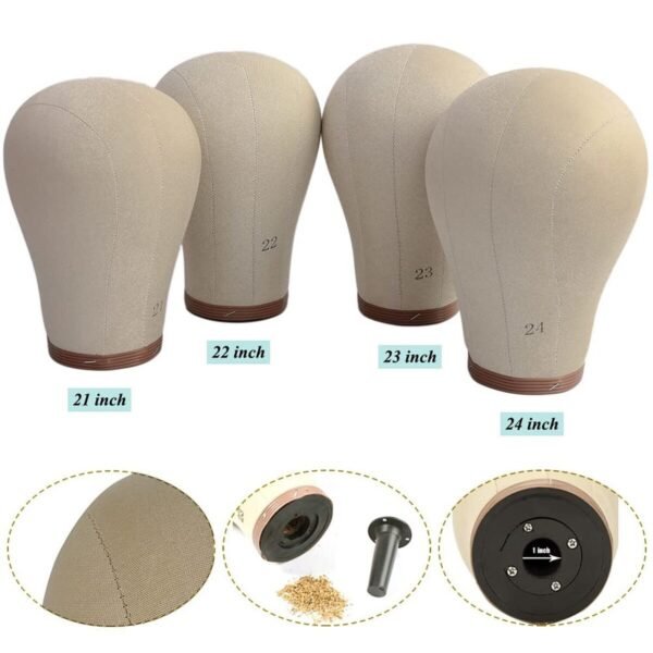 Cork Canvas Block Mannequin Heads