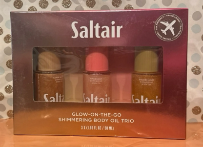 Saltair Glow-On-The-Go Shimmering Body Oil Trio