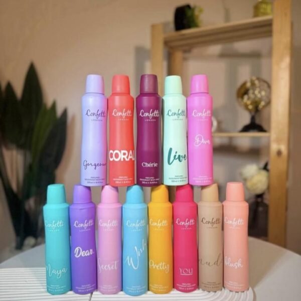 Confetti London Perfumed Deodorant Body Sprays
